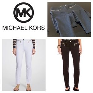 Women’s Michael Kors zippered skinny stretch pants